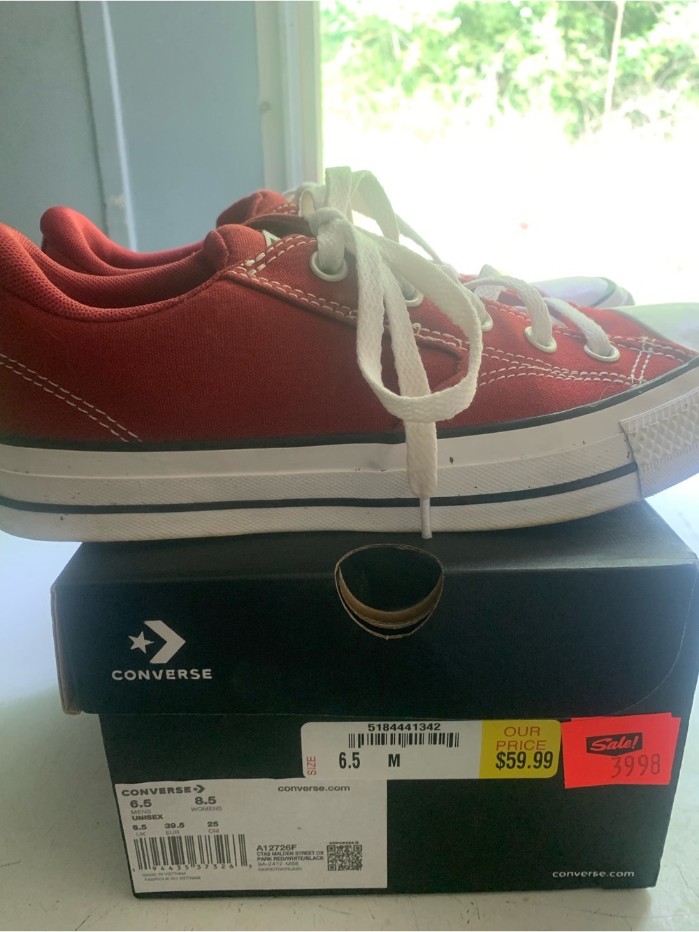 Converse Red Low Top Chuck Taylor All Star Sneakers